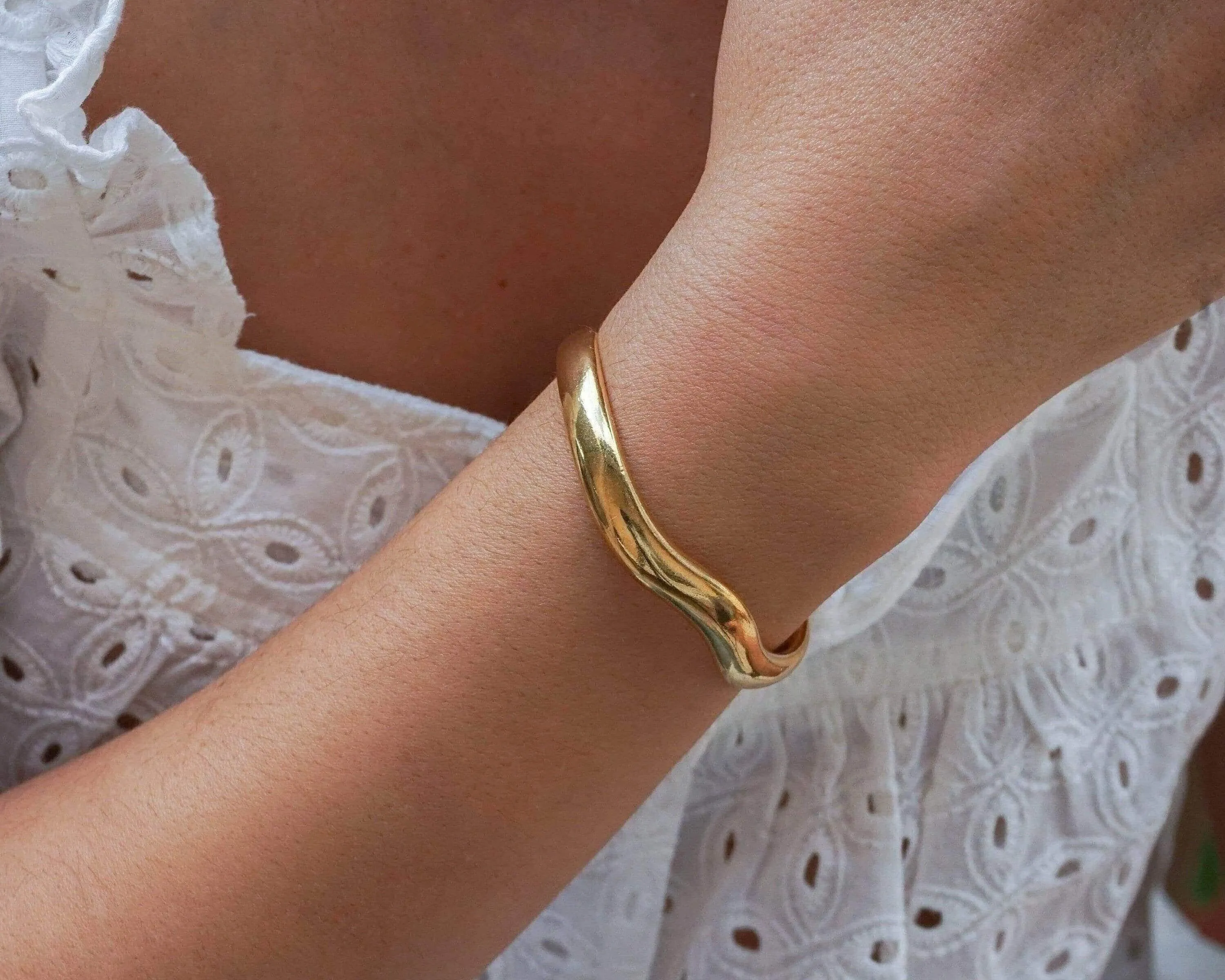Gold-Plated Bold Irregular Shape Cuff