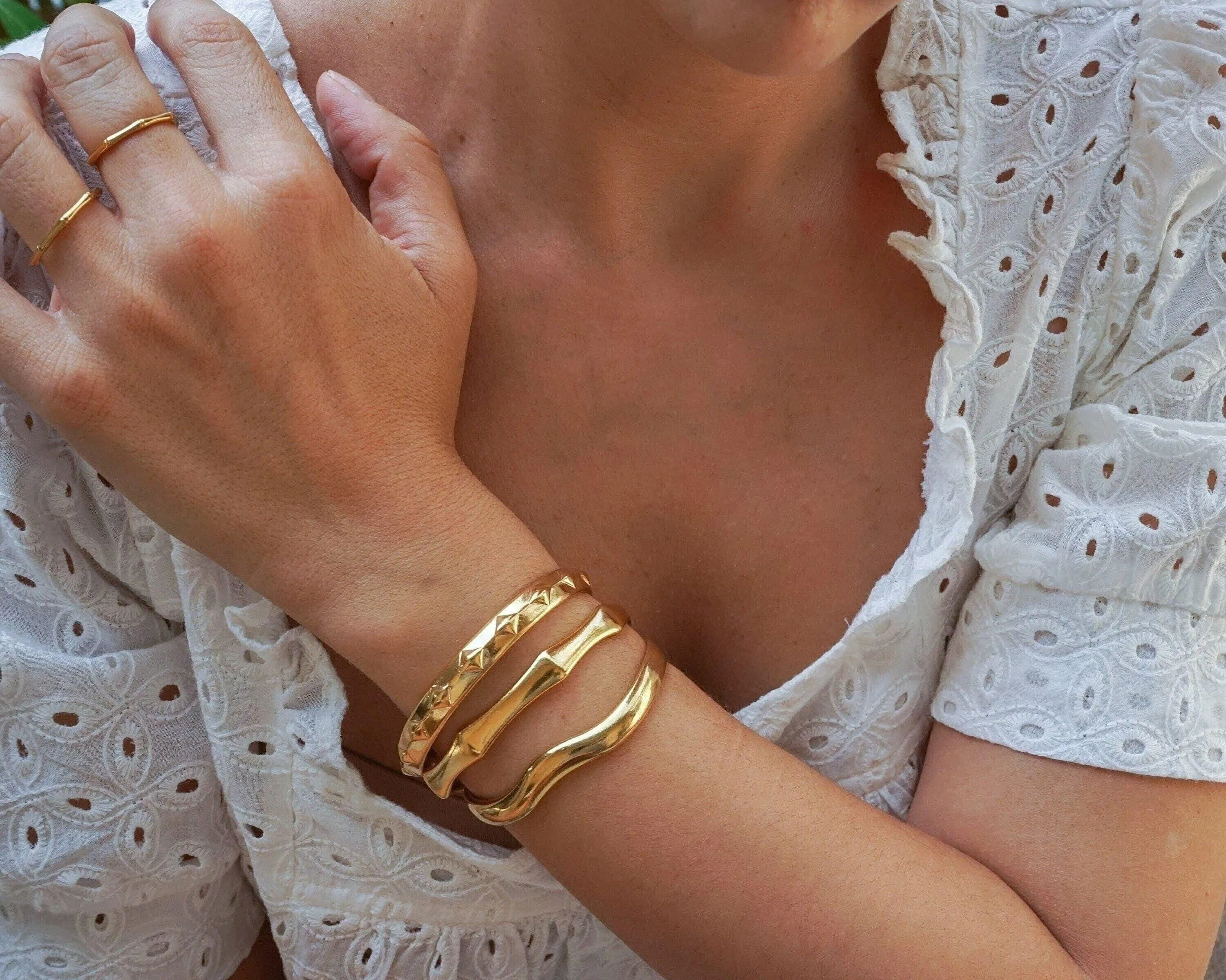 Gold-Plated Bold Irregular Shape Cuff