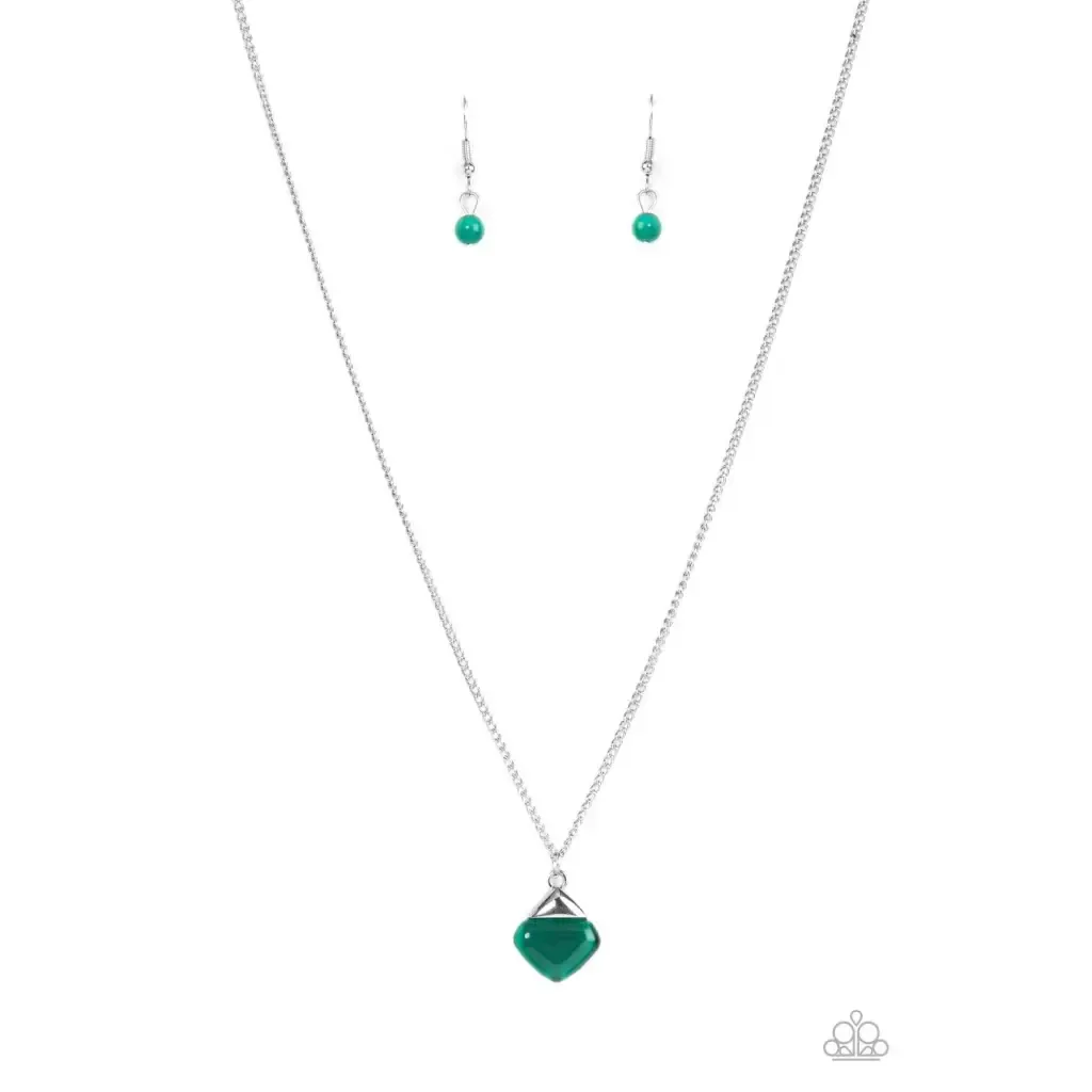 Gracefully Gemstone - Green Necklace