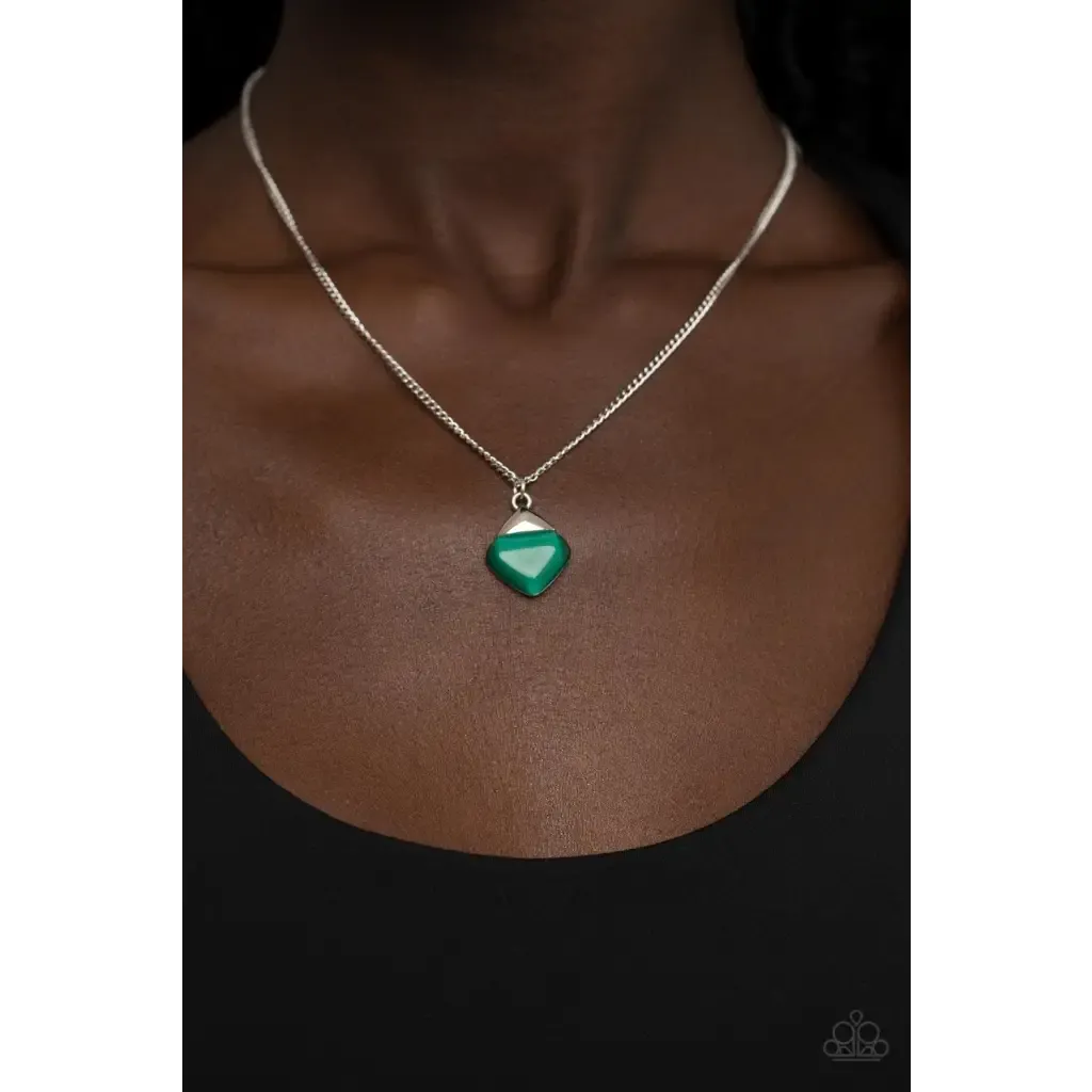 Gracefully Gemstone - Green Necklace