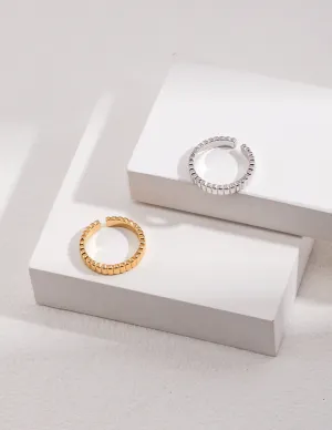 Grid Daily Open Ring in Gold Vermeil