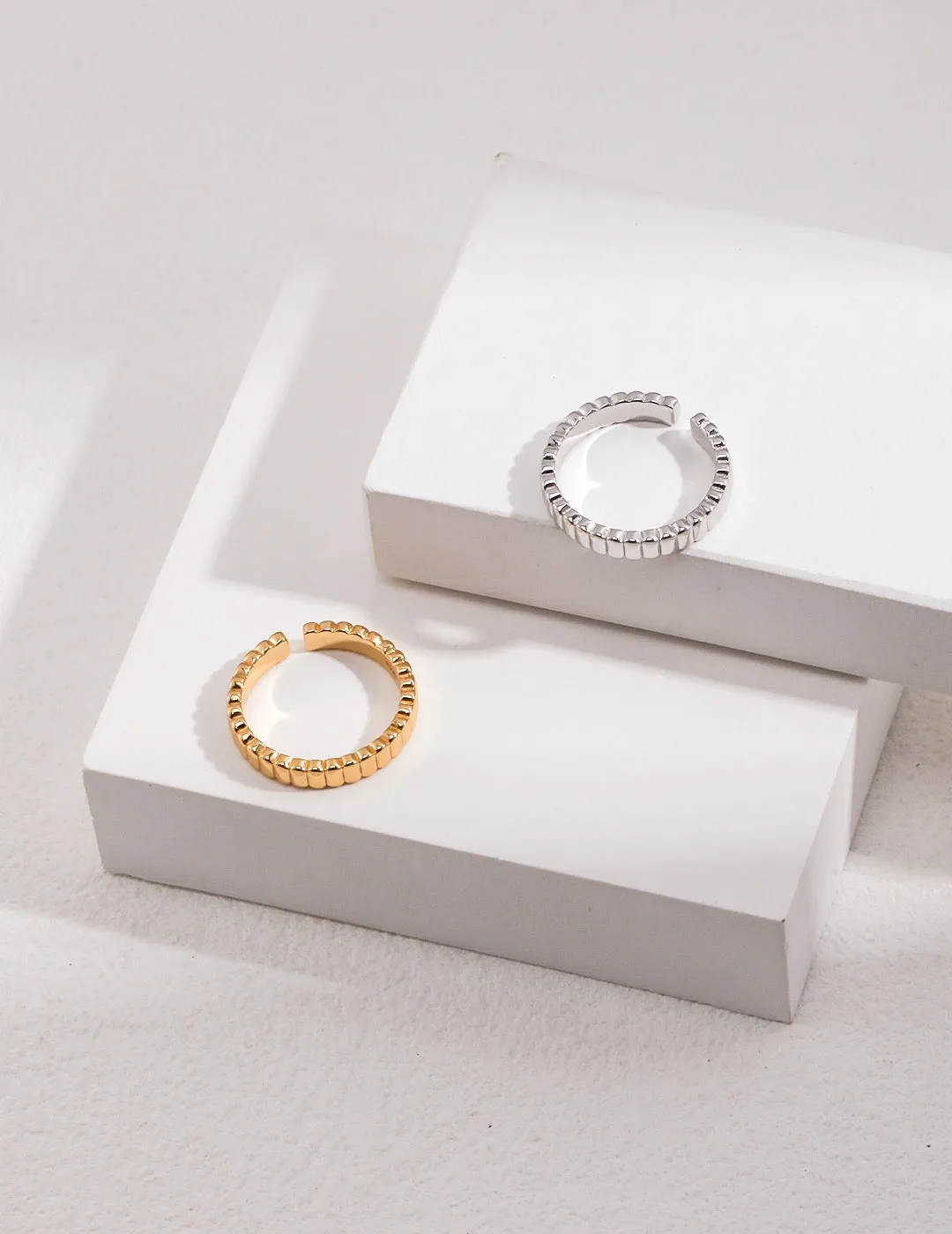 Grid Daily Open Ring in Gold Vermeil