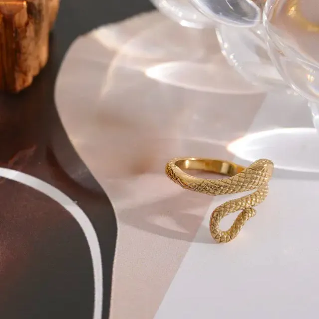 Halley Serpent Ring - 18K Gold Coated