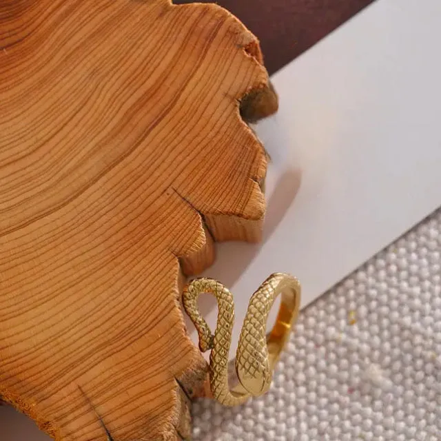 Halley Serpent Ring - 18K Gold Coated