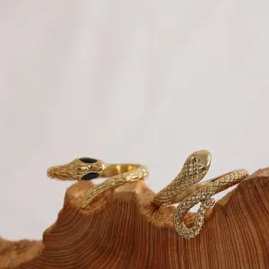 Halley Serpent Ring - 18K Gold Coated