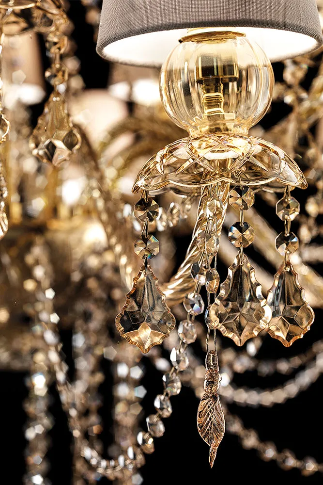 Handmade High Quality Contemporary Ceiling Pendant Chandelier With Eight Shades And Murano Glass
