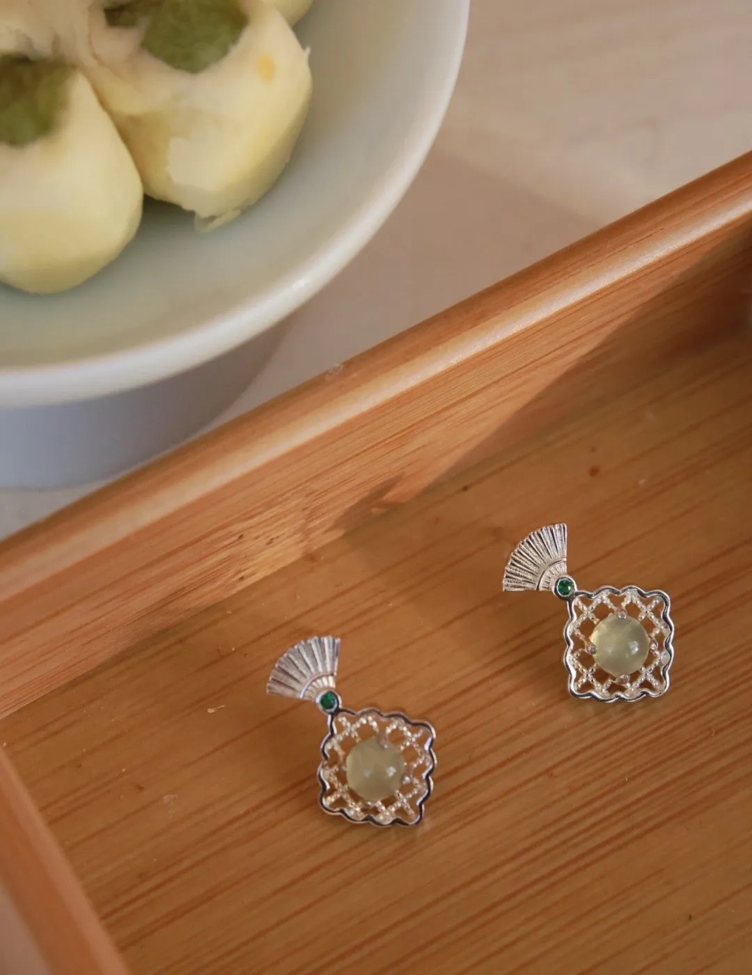 Hetian Jade Earrings