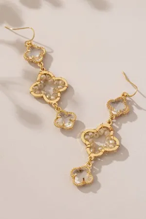 INTRICATE CLOVER DROP EARRINGS