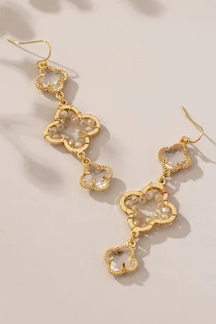 INTRICATE CLOVER DROP EARRINGS