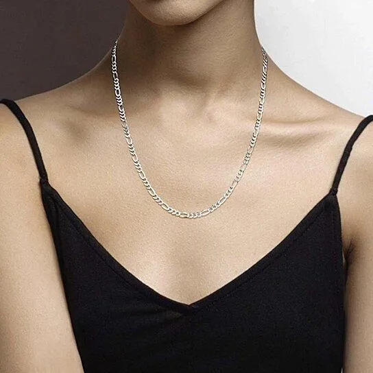 Italian Sterling Silver 3.5MM Figaro Chain