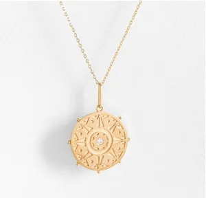Karmic Wheel Necklace Gold