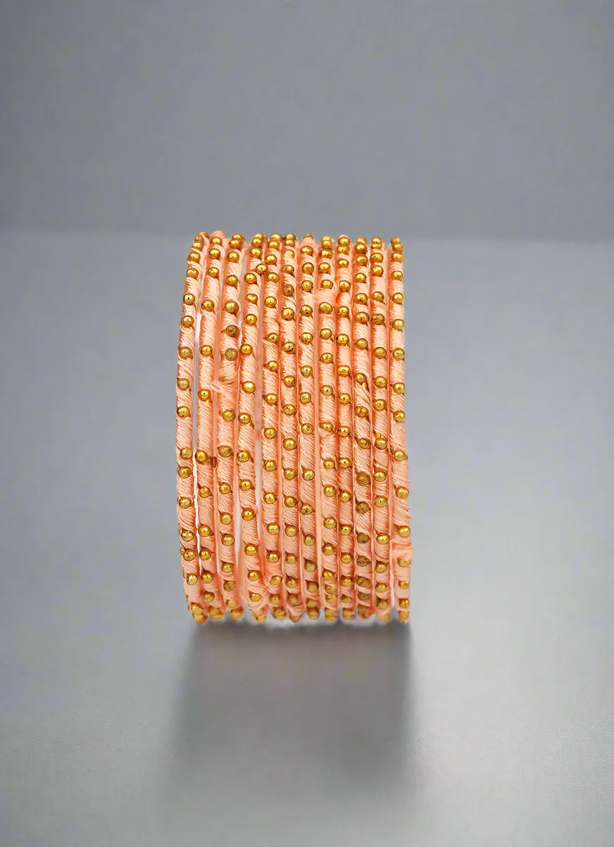 Kids Peach Bangles Set