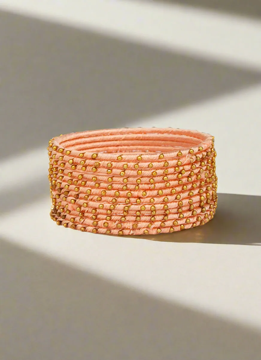 Kids Peach Bangles Set