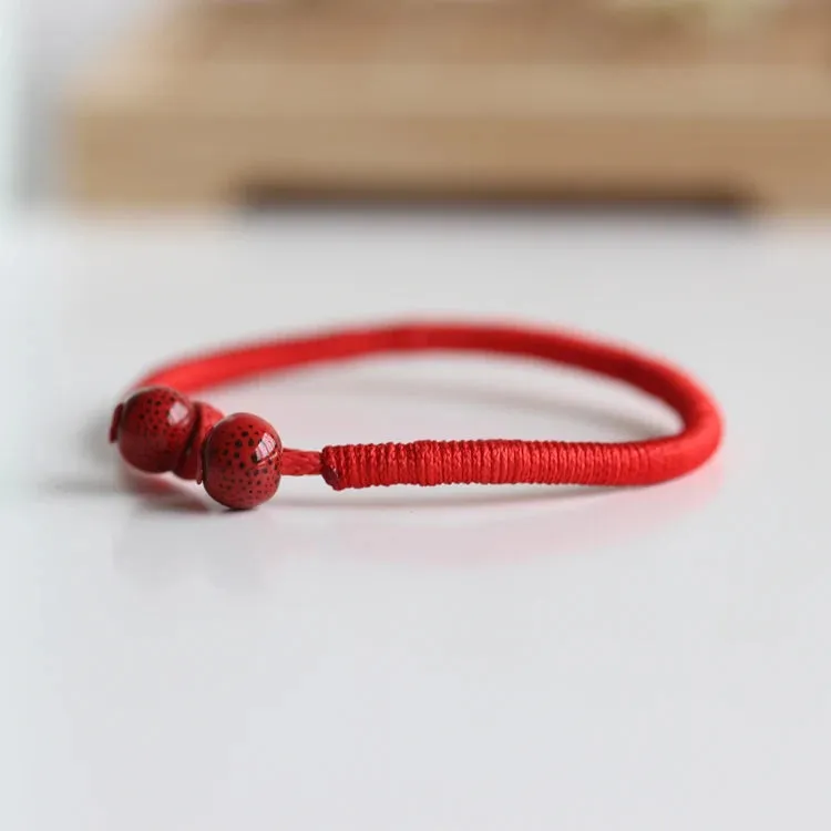 L High Quality Manual Carved Exquisite White Clay Ceramic Chinese Style Hand-Woven Bracelet
