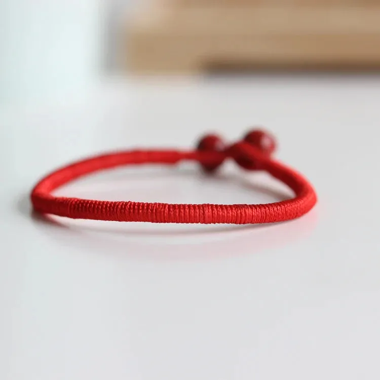 L High Quality Manual Carved Exquisite White Clay Ceramic Chinese Style Hand-Woven Bracelet