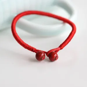 L High Quality Manual Carved Exquisite White Clay Ceramic Chinese Style Hand-Woven Bracelet