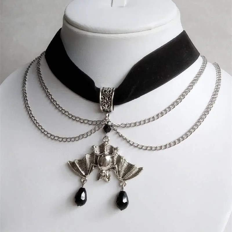 Lane Darkstorm - Gothic Pendant Choker Necklace by The Nevermore
