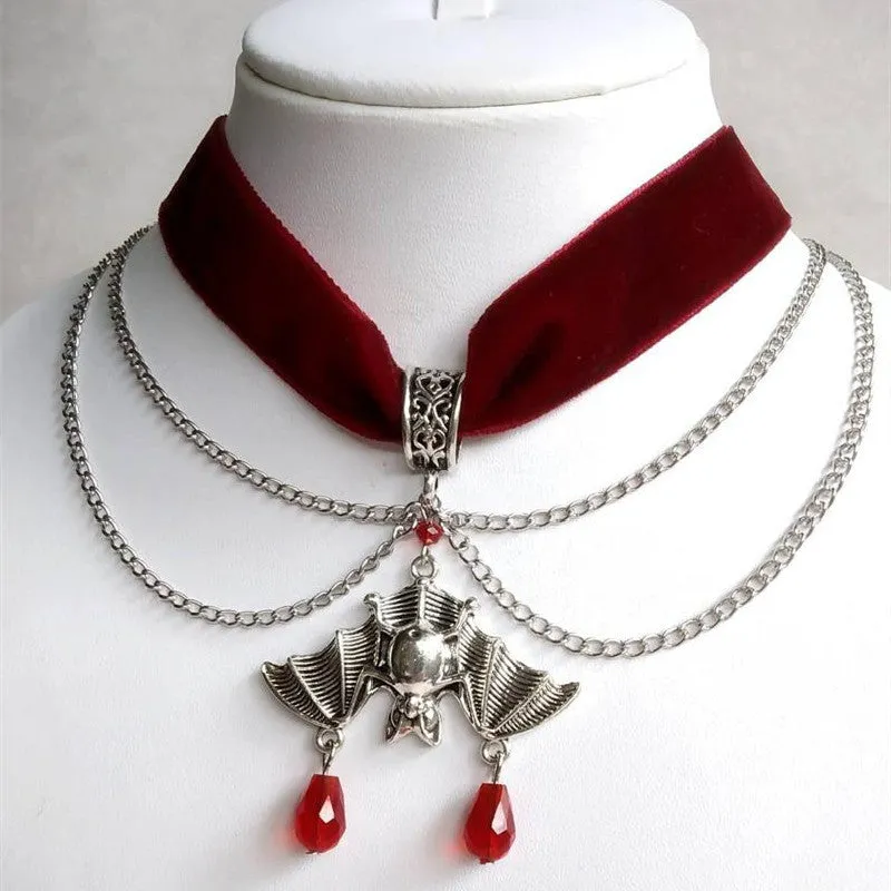 Lane Darkstorm - Gothic Pendant Choker Necklace by The Nevermore