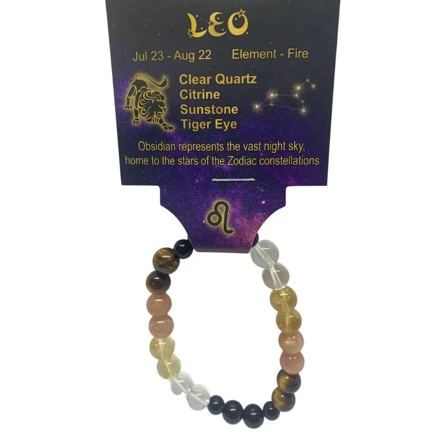 Leo | Crystal Healing Bracelet for Zoadic Energy