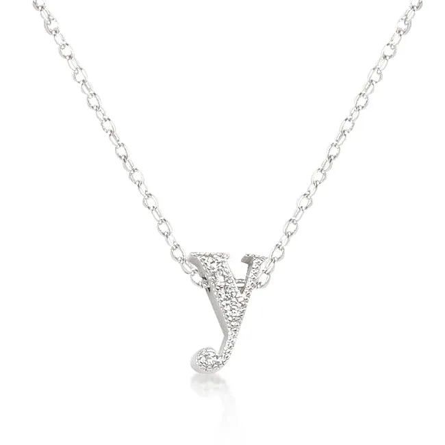 LOVCIA Dazzling Cubic Zirconia Y Initial Necklace
