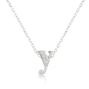 LOVCIA Dazzling Cubic Zirconia Y Initial Necklace