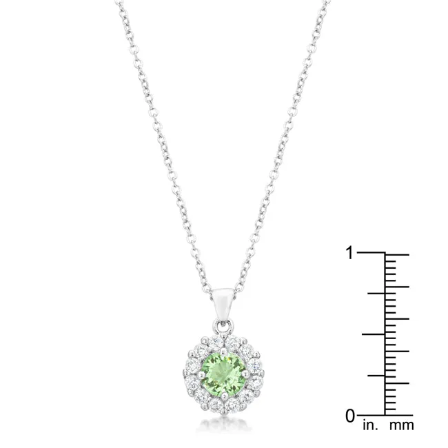 LOVCIA Elegant Peridot Bridal Necklace Pendant