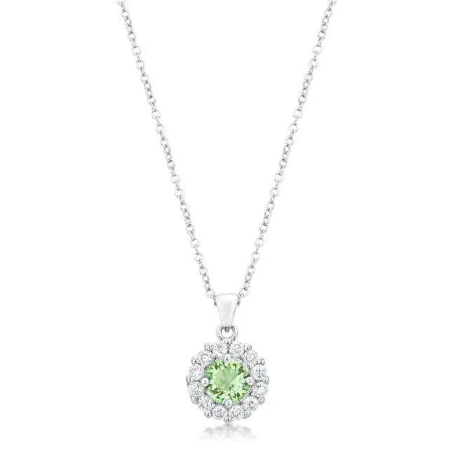 LOVCIA Elegant Peridot Bridal Necklace Pendant
