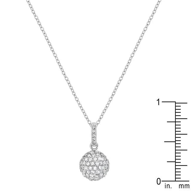 LOVCIA Gleaming Rhodium Sphere Necklace