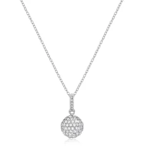 LOVCIA Gleaming Rhodium Sphere Necklace