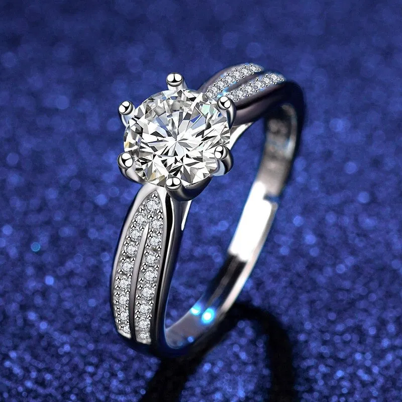Luxurious Adjustable Zircon Rings with Rhinestone Embellish Collection