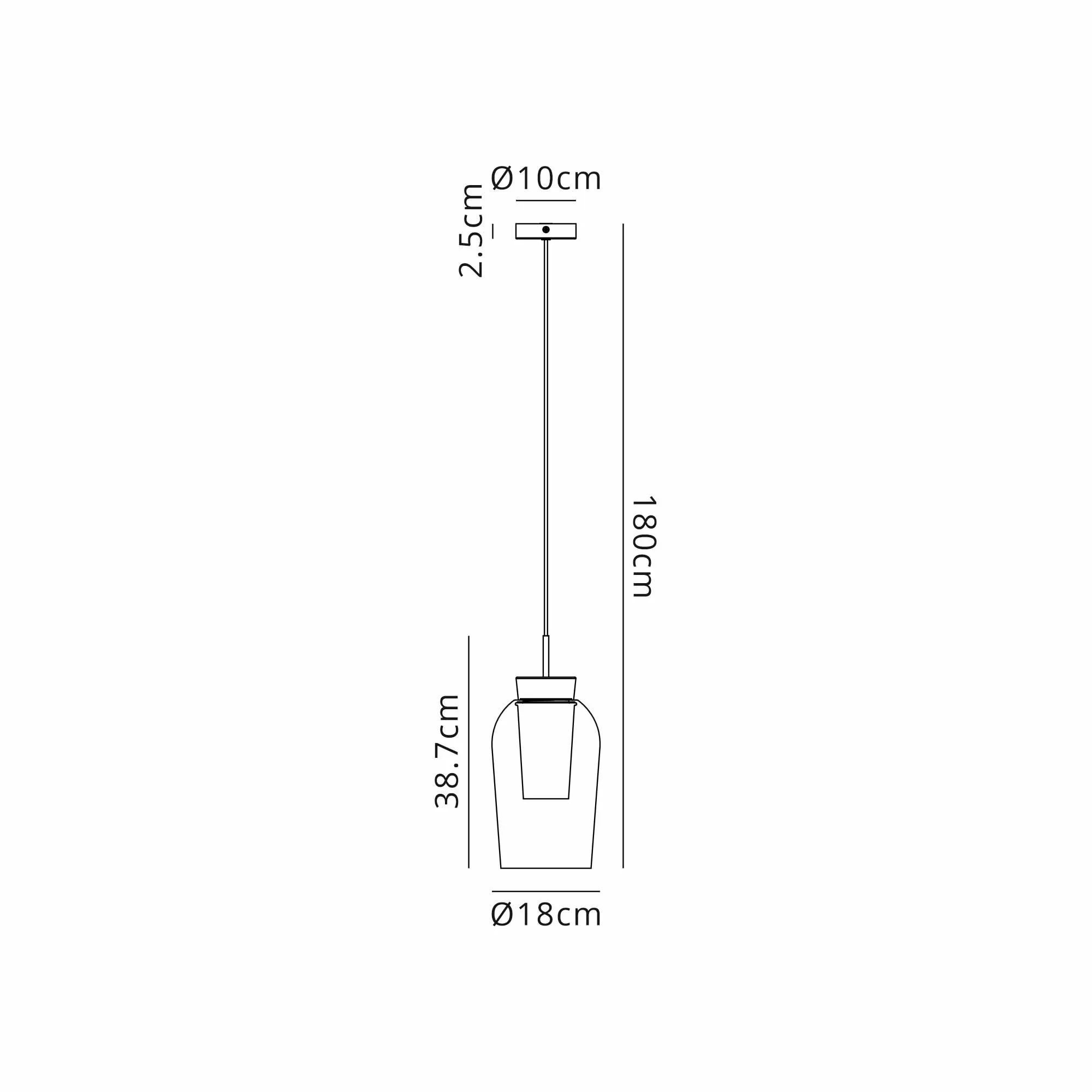 Mantra M8286 Nora Single Pendant Black/Black Marble/Chrome Glass With Frosted Inner