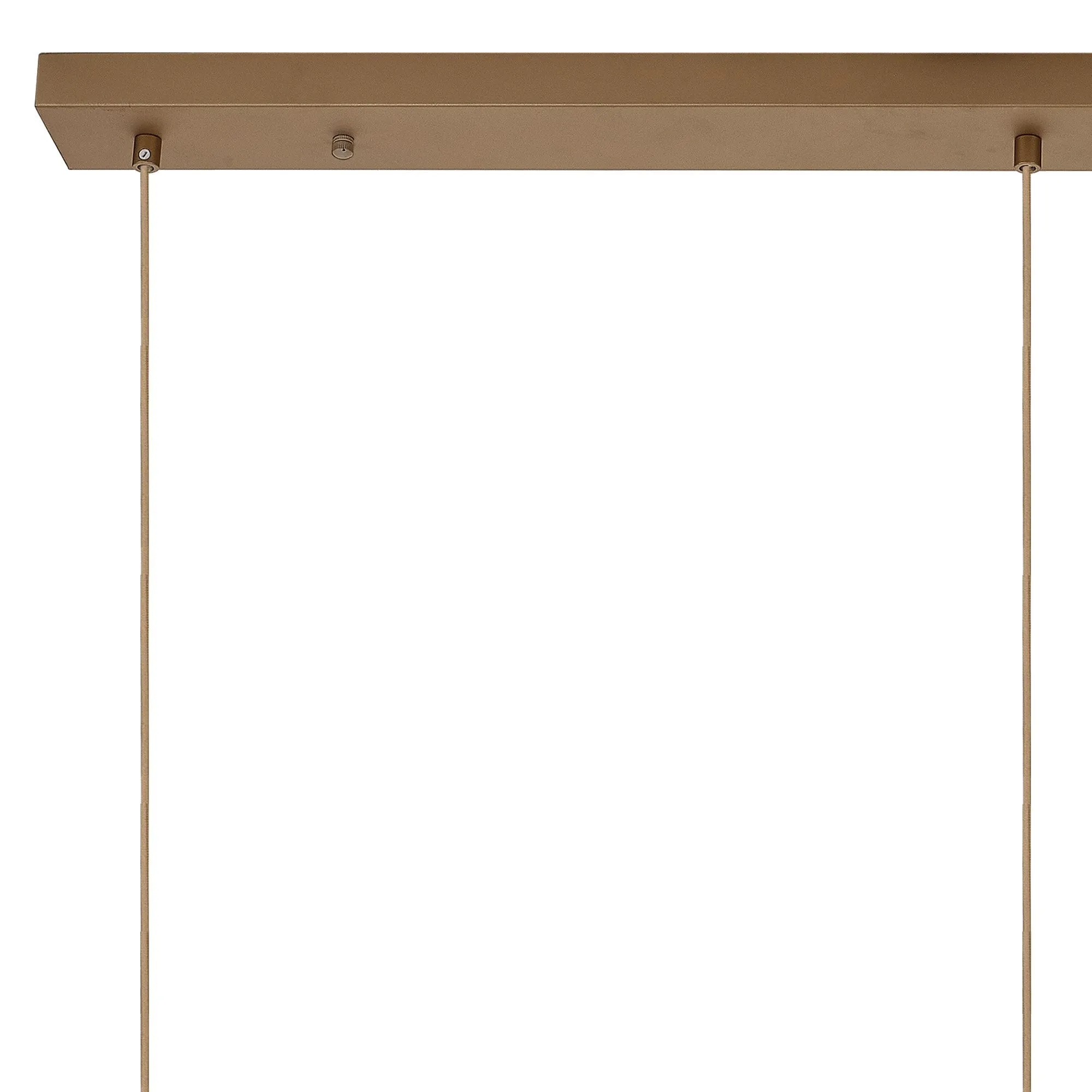 Mantra M8397 Nora 3 Light Linear Pendant Gold/White/Clear Glass With Frosted Inner