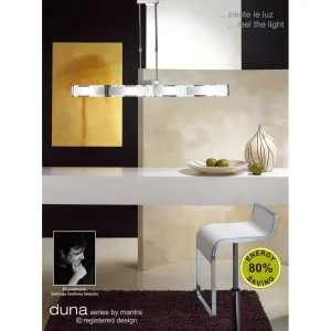 Mantra M8397 Nora 3 Light Linear Pendant Gold/White/Clear Glass With Frosted Inner