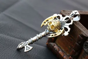 Memento Mori Key - Gothic Sterling Silver Pendant by The Nevermore