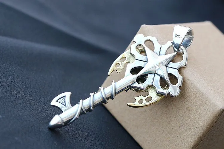 Memento Mori Key - Gothic Sterling Silver Pendant by The Nevermore
