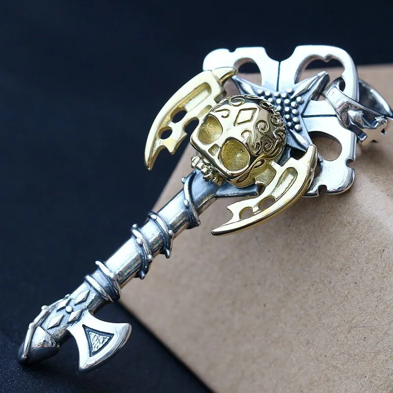 Memento Mori Key - Gothic Sterling Silver Pendant by The Nevermore