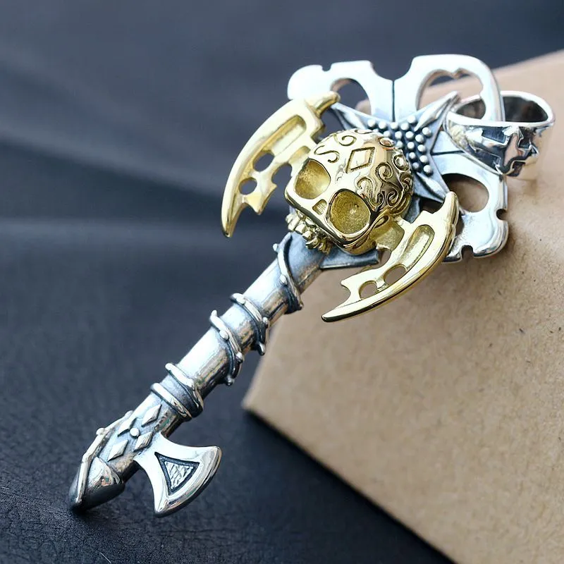 Memento Mori Key - Gothic Sterling Silver Pendant by The Nevermore