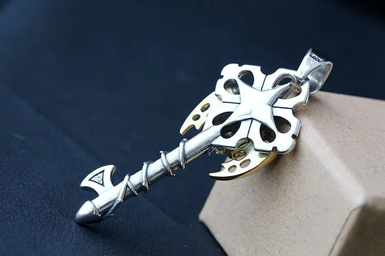 Memento Mori Key - Gothic Sterling Silver Pendant by The Nevermore
