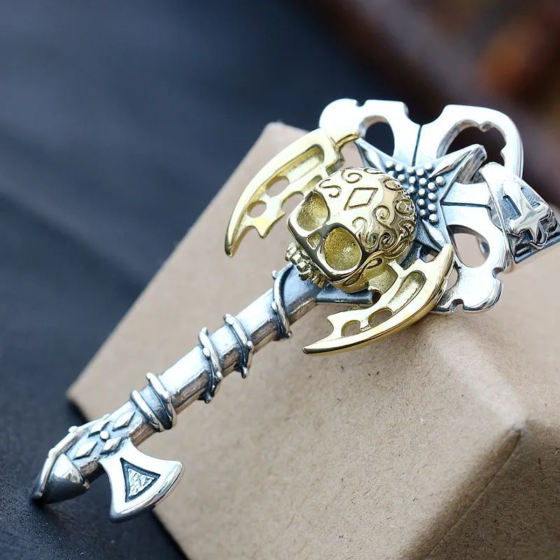 Memento Mori Key - Gothic Sterling Silver Pendant by The Nevermore