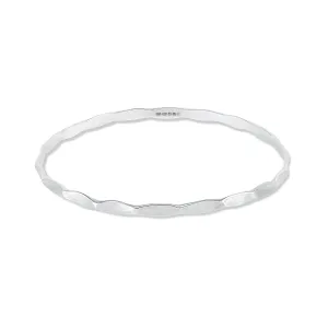 Men's 3mm Hammered & Scalloped Nomad Bangle