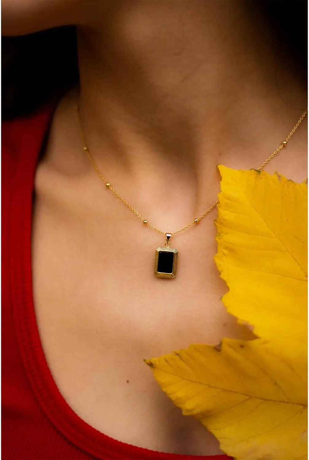Milan Chiva 14K Gold Plated Necklace for women, Dainty Trendy Non Tarnish Pendant Charm Necklaces Fashion Jewelry for Women Waterproof
