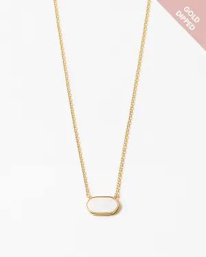 Mother of Pearl Pendant on Delicate Chain