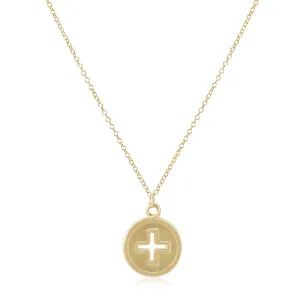 Necklace Gold - Signature Cross Gold Disc