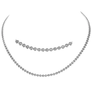 Necklace in 18k Gold with Diamonds LP4919 WHITE 18K X WHITE