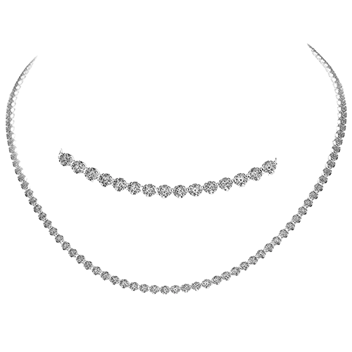 Necklace in 18k Gold with Diamonds LP4919 WHITE 18K X WHITE