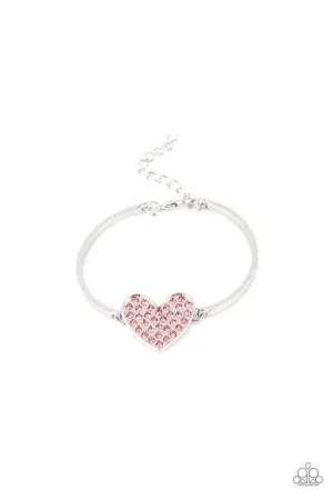 Paparazzi Bracelet ~ Heart-Stopping Shimmer - Pink