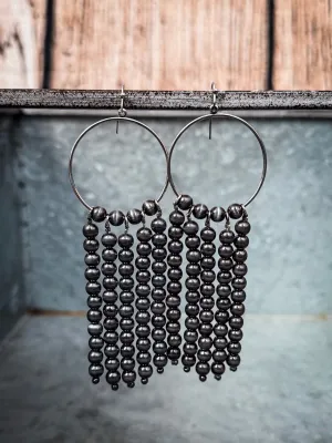 Patsy Navajo Style Dangle Earrings - Silver