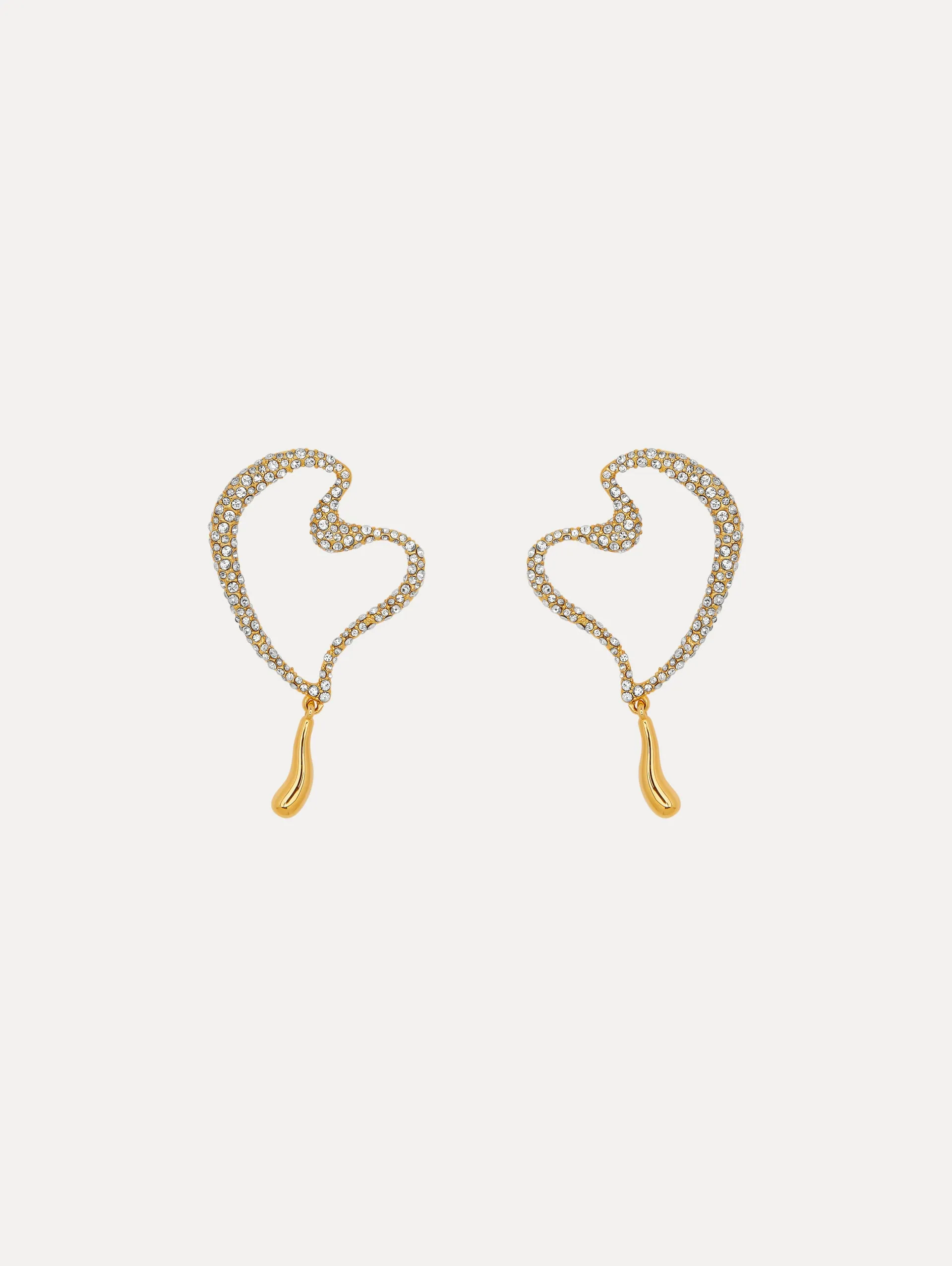 Pavé Heart Earrings