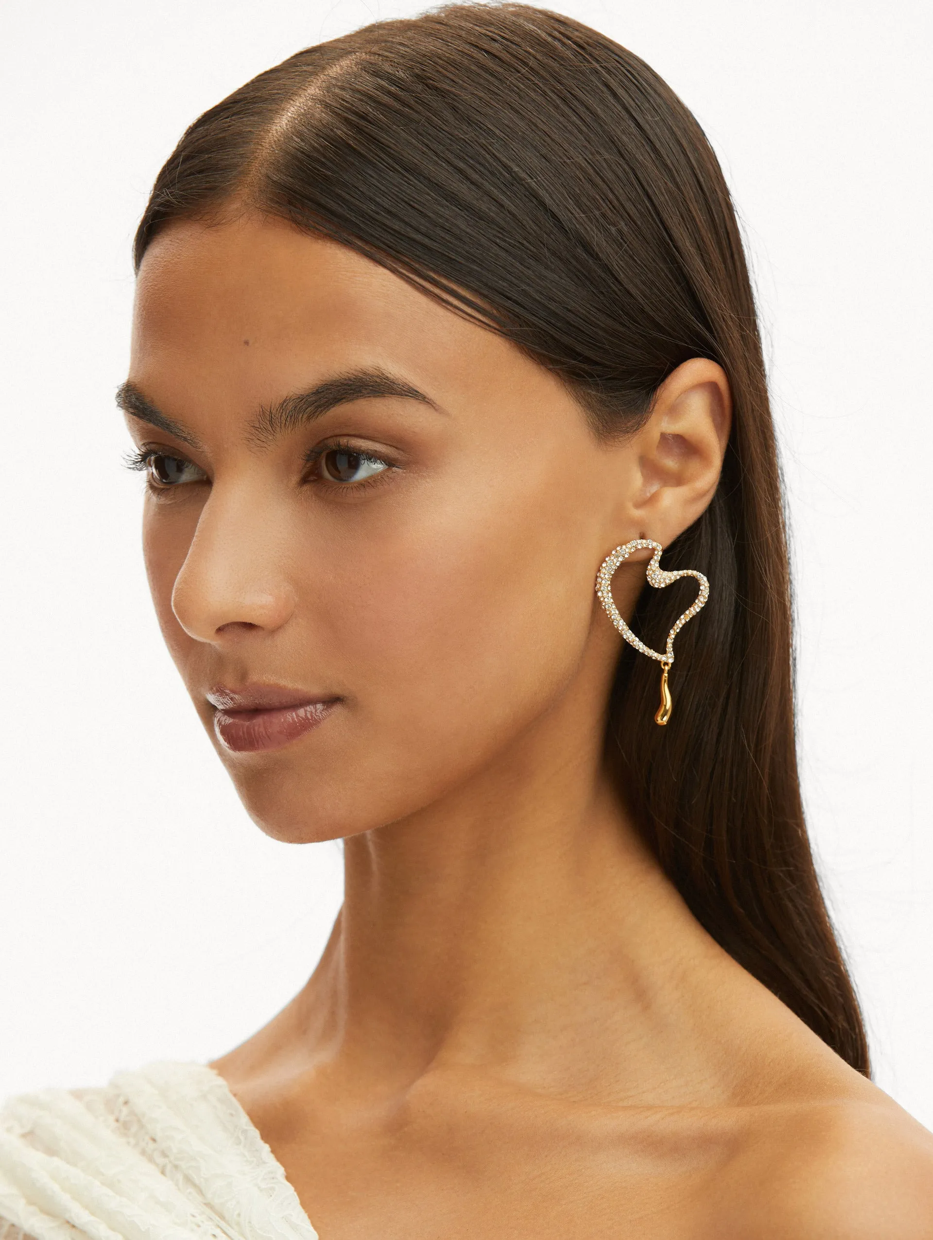 Pavé Heart Earrings