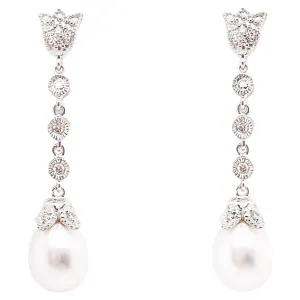 Pearl & Diamonds Formal Earrings